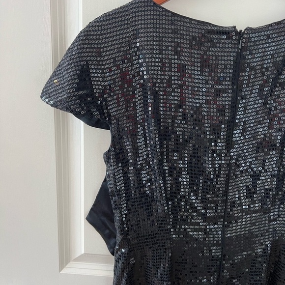 Karen Millen Sequin Black Satin Dress - Picture 10 of 15